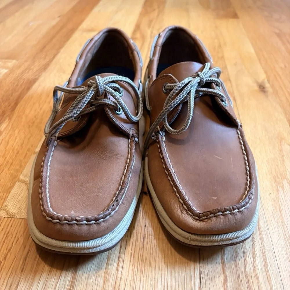 Sperry Top Sider 2-Eye Boat Deck Casual Shoes Men's 8.5 Tan Preppy Classic